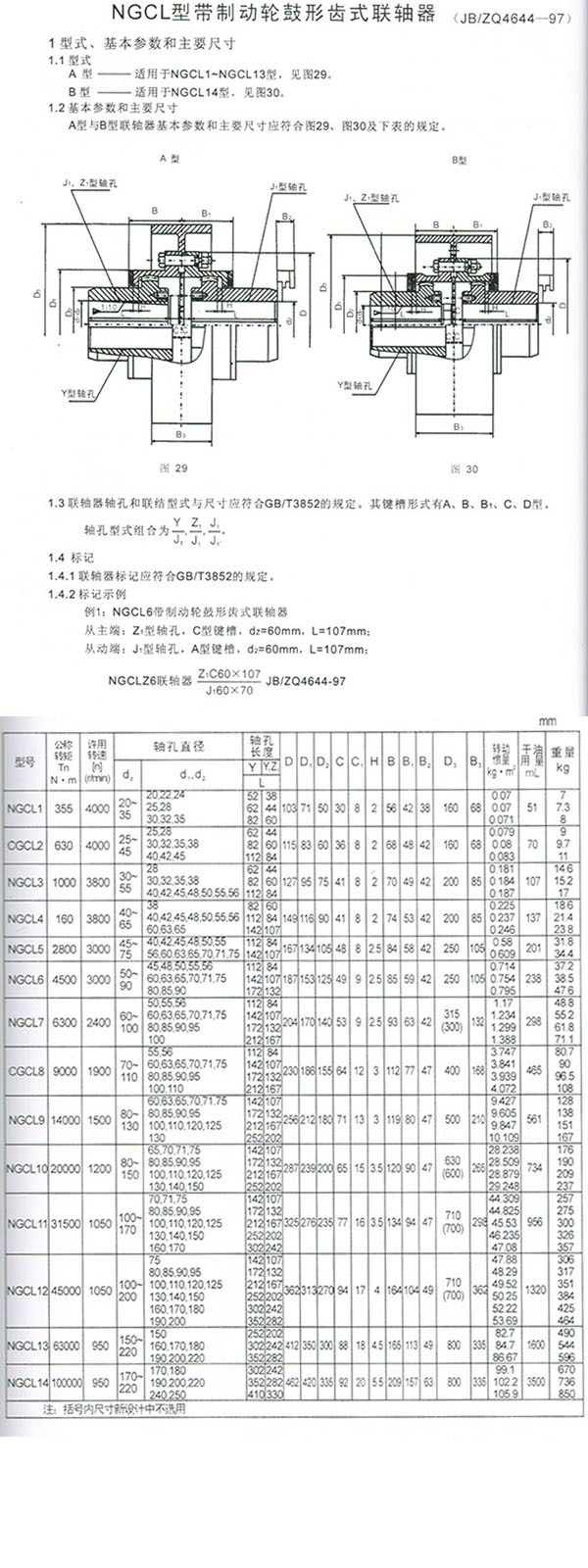 NGCL型帶制動(dòng)輪鼓形齒式聯(lián)軸器